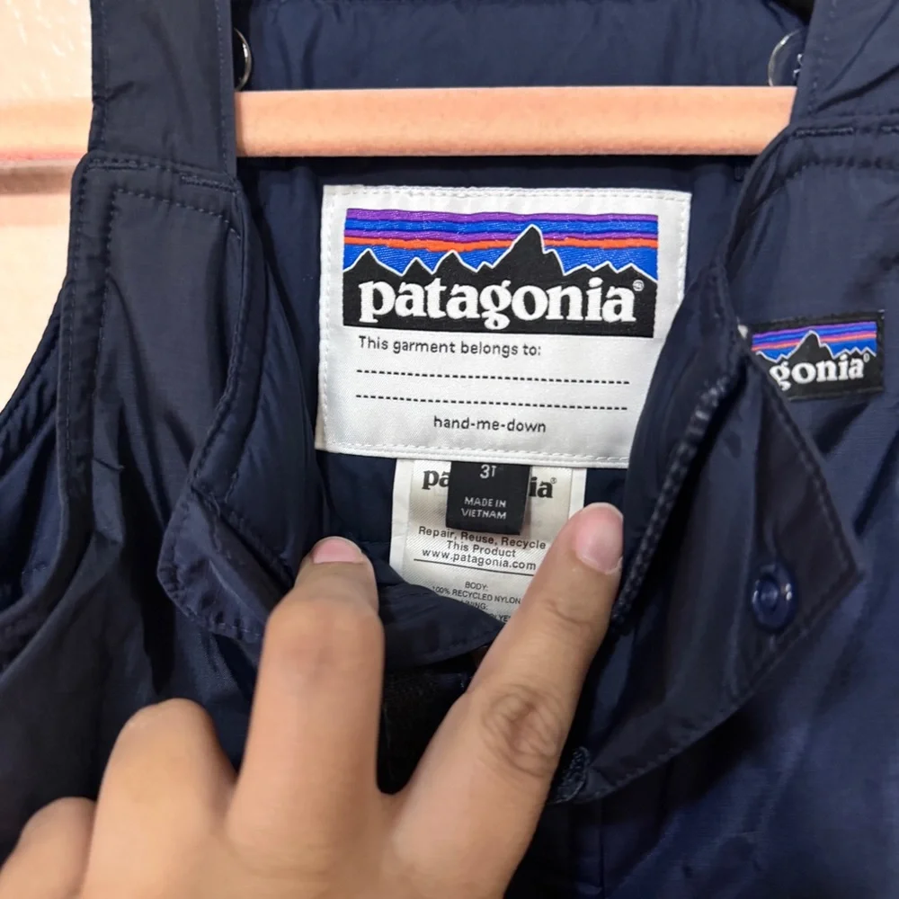 Patagonia Navy Blue snow bibs